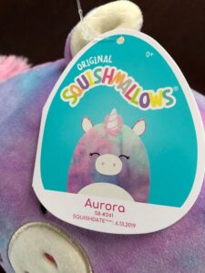 Squishmallows Aurora tag