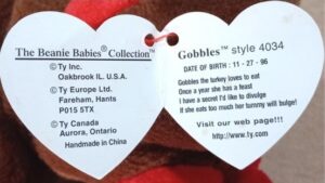 Gobbles Beanie Baby tag