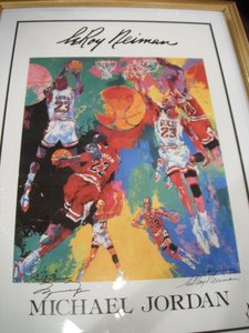 Leroy Neiman print Michael Jordan