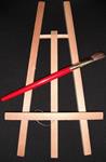 Paintbrush and easel