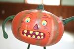 Antique pumpkin with face