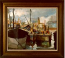 Emile A. Gruppe painting of boats