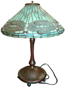 Antique stained glass lamp