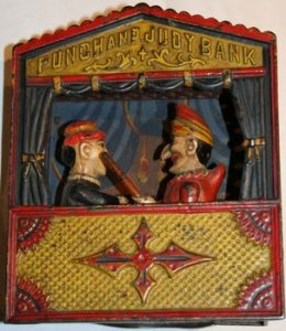 Punch and Judy mechanical bank